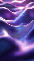Textured fabric in shades of purple creates a captivating wave pattern under gentle light photo
