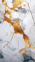 Elegant marble surface with golden accents showcasing intricate natural patterns and textures in luxurious design photo