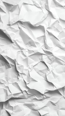 Crumpled white paper texture perfect for background and design projects