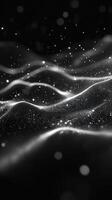 Beautiful abstract waves of light and shadow creating a mesmerizing visual effect in a dark environment photo