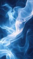 Swirling blue abstract patterns evoke a sense of calm and serenity in a tranquil space photo