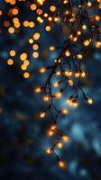 Soft glowing lights illuminate a dark space creating a cozy and enchanting atmosphere photo