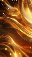 Golden waves flow gracefully in a mesmerizing abstract display of light and texture photo