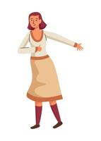 A variety of cheerful and vibrant character are joyfully dancing and celebrating vector