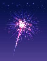 Experience a Spectacular and Vibrant Firework Display in the Night Sky vector