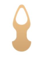 Unique door hanger tag shape available for creative design purposes and projects vector