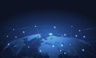 Global network connection. World map point and line composition concept of global business. Illustration vector