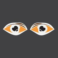flat style brown eyes icon vector
