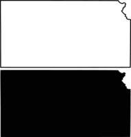 Kansas state map icon design on white background vector