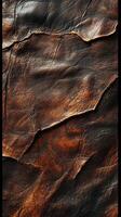 Textured leather with rich brown and orange tones showcases the beauty of natural materials photo