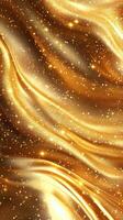 Golden waves with sparkling details create a luxurious and elegant visual effect in a shimmering backdrop photo