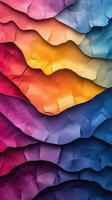 Colorful textured paper layers create a visually stunning abstract design inspired by nature and art photo