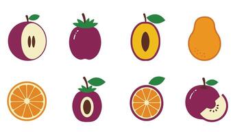 Versatile Fruit Vectors Pack with Hand-Drawn and Digital Styled Fruits for Logos and Graphic Design