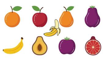 High-Quality Vectors Fruit Collection Featuring a Variety of Fresh and Delicious Fruits for Illustrative Use