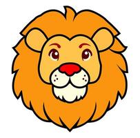 Cartoon Lion King Head Cool Vectors Illustration