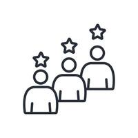 customers icons isolated on White Background. Flat style design vector