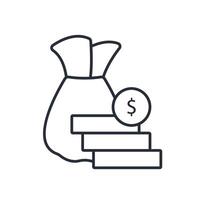 financial icons isolated on White Background. Flat style design vector