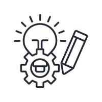 Innovation icons isolated on White Background. Flat style design vector