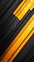 Dynamic contrast of black and yellow geometric shapes creating an abstract design photo