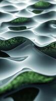 Fluid patterns and textures on a reflective surface in a serene natural setting during daylight photo