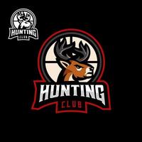 logo with deer in target vector