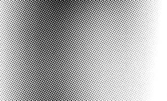 Diagonal halftone pattern with black dots creating a gradient effect on a white background, showing dense to sparse arrangement. vector