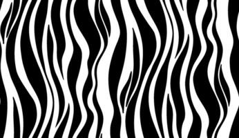 Black and white wavy abstract pattern resembling zebra stripes. Seamless pattern . Optical illusion background. vector