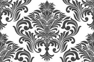 Damask pattern seamless wallpaper. Seamless ornament in the baroque style. Damask flower paisley elements. vector
