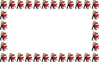 Valentine couple dancing, dancing, happy, waltz, salsa, frame vector