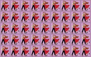 Loving couple, dancing, pattern for designer backgrounds, repeat, background, textile pattern vector