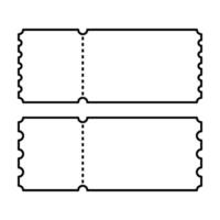 Ticket line frame icon vector