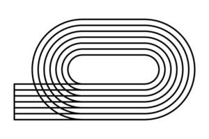 Running track icon back vector
