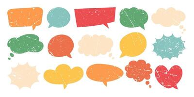 Set of speech bubbles, isolated on white background vector