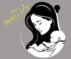 Lovely and Warm Mother's Day Card Template vector