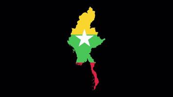 Myanmar Flag Revealed On The Shape Of The Map video