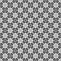 Grayscale ornamental arrangement with continuous flow, combining sophisticated black and white motifs vector