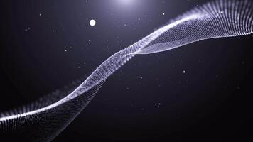 Dark Digital Technology Particle Wave Flow video
