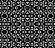 Monochromatic mosaic design with infinite repetition, showcasing elegant black and white patterns and sophisticated ornamental vector