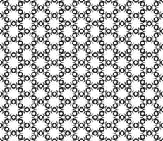 Black and white seamless arrangement with sophisticated ornamental details, combining grayscale motifs and intricate mosaic patterns in endless vector