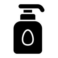 Simple Shampoo glyph icon. The icon can be used for websites, print templates, presentation templates, illustrations, etc vector