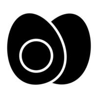 Simple Egg glyph icon. The icon can be used for websites, print templates, presentation templates, illustrations, etc vector