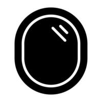 Simple Mirror glyph icon. The icon can be used for websites, print templates, presentation templates, illustrations vector