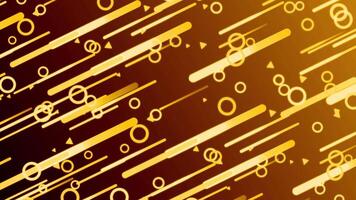 Golden Gradient Background With Circles And Lines video