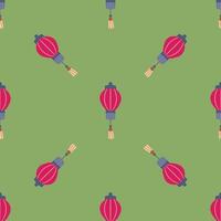 Seamless pattern with Japanese lanterns. Design for fabric, textile, wallpaper, packaging vector