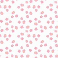 Seamless pattern with cute spring flowers. vector