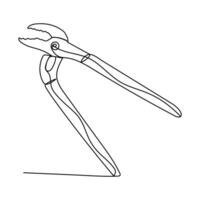 Celebrating Work and Tools in One Line vector