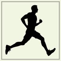 Silhouette of Running, Athlete vector