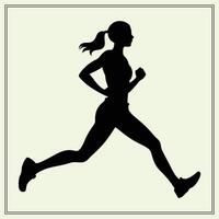 Silhouette of Running, Jogger vector