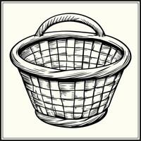 Silhouette of Basket, Storage vector