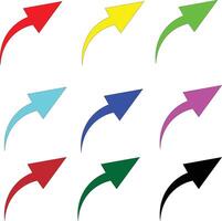 Arrow Set Icon With Different Colors Design Silhouette Art Illustration on a White Background vector